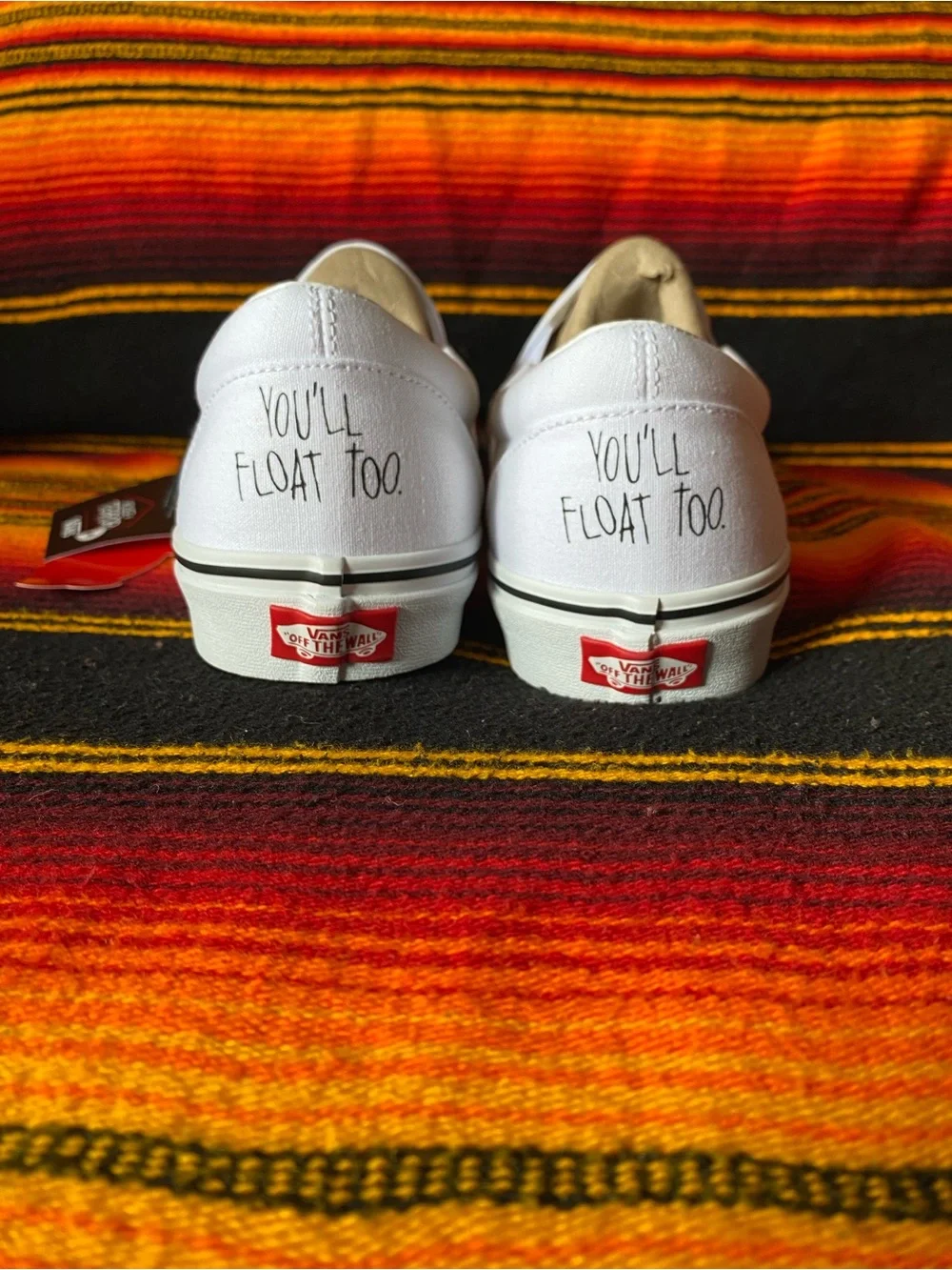 Vans IT Pennywise White & Red Slip-On 'House of Terror' Graphic Slip-On